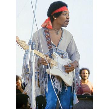D&#039;Addario PLANET WAVES Guitar Strap Jimi Hendrix WOODSTOCK Red Woven Elvis 5OEO3