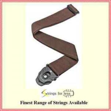 Planet Waves 50mm Planet Lock Poly 2&#034; Guitar Strap - Classic Brown PWSPL209