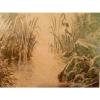 Antique EVENTIDE Mill Pond EGRET Sepia Tone FRAMED PRINT England F.W. HAYES #4 small image