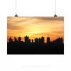 Stunning Poster Wall Art Decor West Silhouette Eventide 36x24 Inches