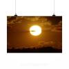 Stunning Poster Wall Art Decor Sunset Eventide Sol Horizon Clouds 36x24 Inches