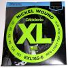 D&#039;Addario XL Nickel Round Wound 6 String Bass (Long Scale) Set. Bright. EXL165-6