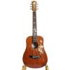 Butterfly Inlaid Solid Mahogany 6 Strings Handmade Travel Acoustic Guitar GT3265 #3 small image