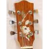 Dragonfly Inlaid Solid Mahogany 6 Strings Handmade Travel Acoustic Guitar GT3281 #5 small image