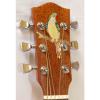 Parrot Inlaid Solid Mahogany 6 Strings Handmade Travel Acoustic Guitar GT3285 #4 small image