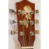 Butterfly Inlaid Solid Mahogany 6 Strings Handmade Travel Acoustic Guitar GT3266 #5 small image