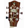Flower Inlaid-Solidwood Mahogany 6 Strings Handmade Travel Acoustic Guitar 3257 #3 small image