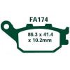 EBC Bremsbeläge FA174 HINTEN Yamaha YZF R1 (6 piston radial caliper) 07-08 #2 small image