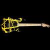 Used 2012 Charvel EVH Art Series Electric Guitar Black &amp; Yellow #2 small image