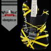 2008 Charvel EVH Art Series Guitar Black &amp; Yellow Eddie Van Halen Hand Painted #1 small image
