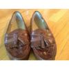 Deer Stags SUPRO Brown Leather Tassel Woven Loafers Slip On Mens 10M #1 small image