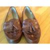 Deer Stags SUPRO Brown Leather Tassel Woven Loafers Slip On Mens 10M #2 small image