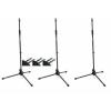 Lot of 3 MS9700 - Stage Professional Microphone Stands + 3 XLR 20&#039; Long Cables #1 small image