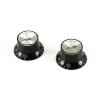 Bell knob set for Gibson - Black/Silver Cap