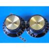 Bell knob set for Gibson - Black/Gold Cap #1 small image