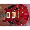 Wolf KLP 45QM Transparent red  Semi Hollow Electric Guitar #1 small image