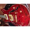 Wolf KLP 45QM Transparent red  Semi Hollow Electric Guitar #2 small image