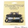 TonePros LPBM04-BLK Imperial Locking Bridge &amp; Tailpiece, Black