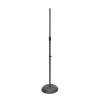 Round Base Microphone Mic Stand Height Adjustable 34-60in. Sturdy Stage Studio