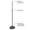 Round Base Microphone Mic Stand Height Adjustable 34-60in. Sturdy Stage Studio