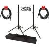 DJ PA SPEAKER UNIVERSAL ADJ. HEIGHT TRIPOD STANDS &amp; NYLON CARRY BAG &amp; CABLES, SP #1 small image