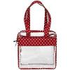 C.R. Gibson IOTA Clear Tote Bag, Red/White Polka Dots (ISB-15606) #1 small image