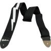 Gibson Lightning Bolt Style 2 Inch Safety Guitar Strap, Jet Black #1 small image