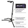 NEW On Stage XCG4 Black Tripod Guitar Stand acoustic electric bass metal strap