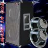 2x12 Vertical Guitar Spkr Cab Bronco Black tolex W/Celestion G12K100 Speakers #1 small image