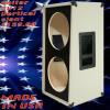 2X12 Vertical Slant guitar Speaker Empty Cabinet white Tolex black face G2X12VSL #1 small image