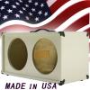 2x12 Guitar Speaker empty Cabinet White Texture Tolex Strait front shape #1 small image