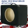 1x12 Guitar Speaker Extension Empty Cabinet Black Carpet Strait front G11220STBC #1 small image