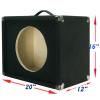 1x12 Guitar Speaker Extension Empty Cabinet Black Carpet Strait front G11220STBC
