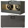(1) 2x12 Guitar Speaker Cabinet Orange Tolex W/Celestion Rocket 50 Speakers