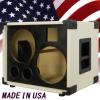 2X10 with tweeter Bass Guitar  Empty Speaker Cabinet Ivory White Tolex Blk Face #1 small image