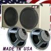 2x12 Guitar Spker Cabinet Ivory white Tolex W/Celestion G12K 100 speakers #1 small image