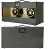 2x12 Guitar Spker Cabinet Ivory white Tolex W/Celestion G12K 100 speakers