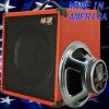 1x12 Guitar Speaker Extension Cabinet W 8 Ohm CELESTION C Lead 80 fire red tolex #1 small image