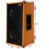 2X12 Vertical Slanted guitar Speaker Cabinet Empty  Fire Hot Red G2X12VSL
