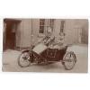 RPPC Motorcycle and Sidecar Ariel 1914 Two Soldiers Portsmouth Plate #1 small image