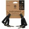 Planet Waves 6&#034; Instrument Patch Cables / Leads Right Angle Plugs - Pack of 3