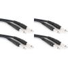 Planet Waves PW-CGTP-01 Classic Series Patch Cable - 1&#039;... (4-pack) Value Bundle