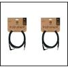 2 x Planet Waves Classic Series Right Angle - Straight end 20Ft Instrument Cable
