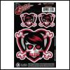 D&#039;Addario Planet Waves Guitar Tattoo Decal Emo Girl Skull  GT77032 New