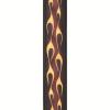 Planet Waves Woven Guitar Strap - leather end ; Hotrod Flame Red