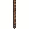 Planet Waves Woven Guitar Strap - leather end ; Hotrod Flame Red