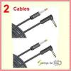 2 x Planet Waves American Stage Instrument Cable - 10&#039;, Straight to Right Angle