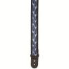 Planet Waves Woven Guitar Strap - leather end ; Hotrod Flame Blue