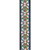 D&#039;Addario - Planet Waves Guitar Strap  Stained Glass Design  Leather Ends