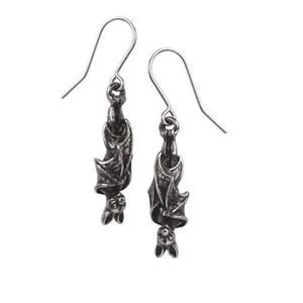 Alchemy Gothic Awaiting The Eventide Pewter Pair of Earrings BRAND NEW #1 image